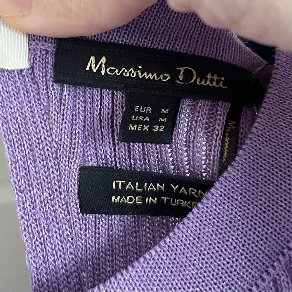 Massimo Dutti Metallic Open Back Ribbed Sweater - Picture 3 of 5
